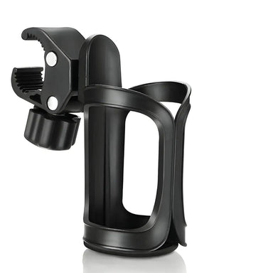 Black bike water bottle holder on a white background