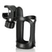 Black bike water bottle holder on a white background