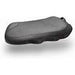 Black rectangular object on a white background