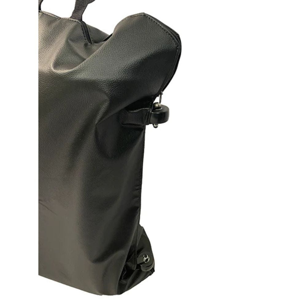 Dark gray backpack on a white background