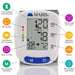 Mabis blood pressure monitor with feature icons on a white background