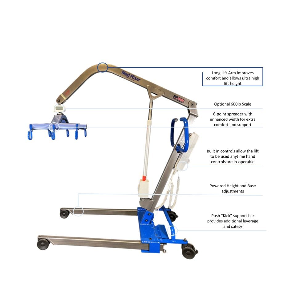 Med-Mizer MedRiser Patient Lift with Powered Base