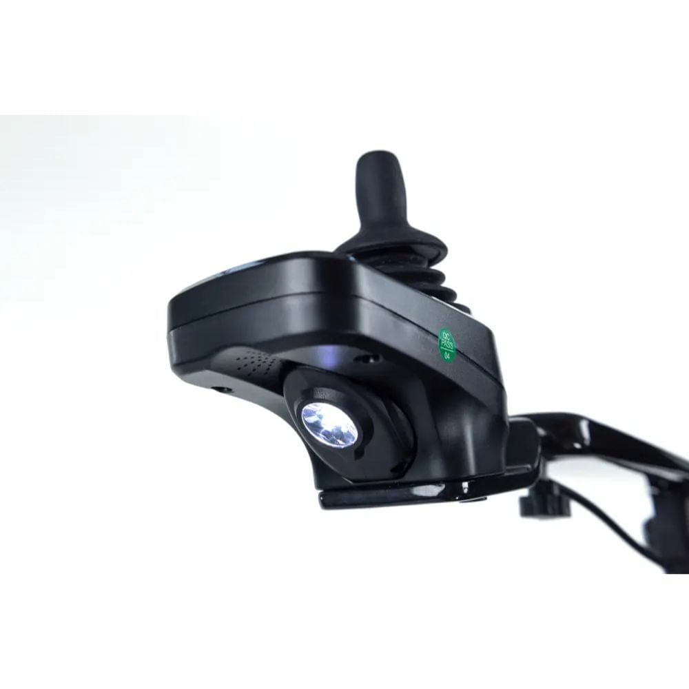 Black camera or sensor module on a white background