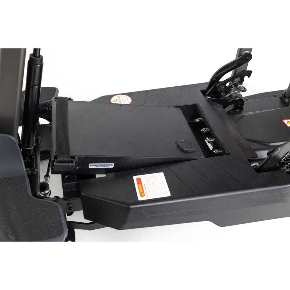 Close-up of a black mechanical component on a white background