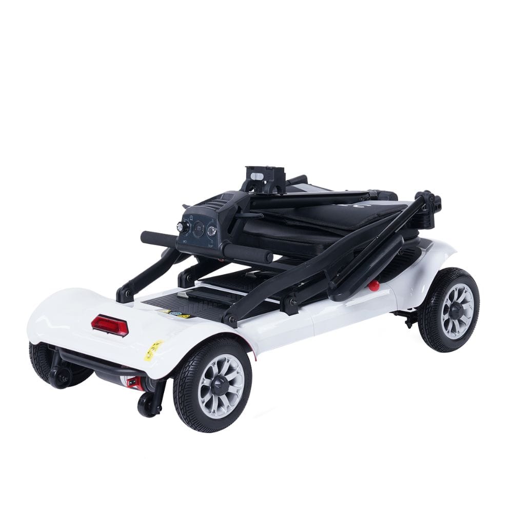 White and black car jack on a white background