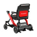 Black and red mobility scooter with 'PAISEEC' branding on a white background