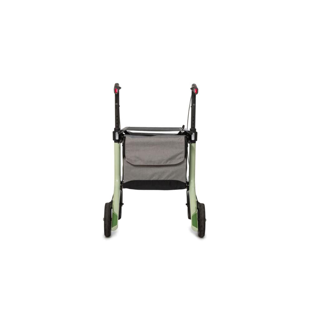 Foldable shopping cart with a bag on a white background