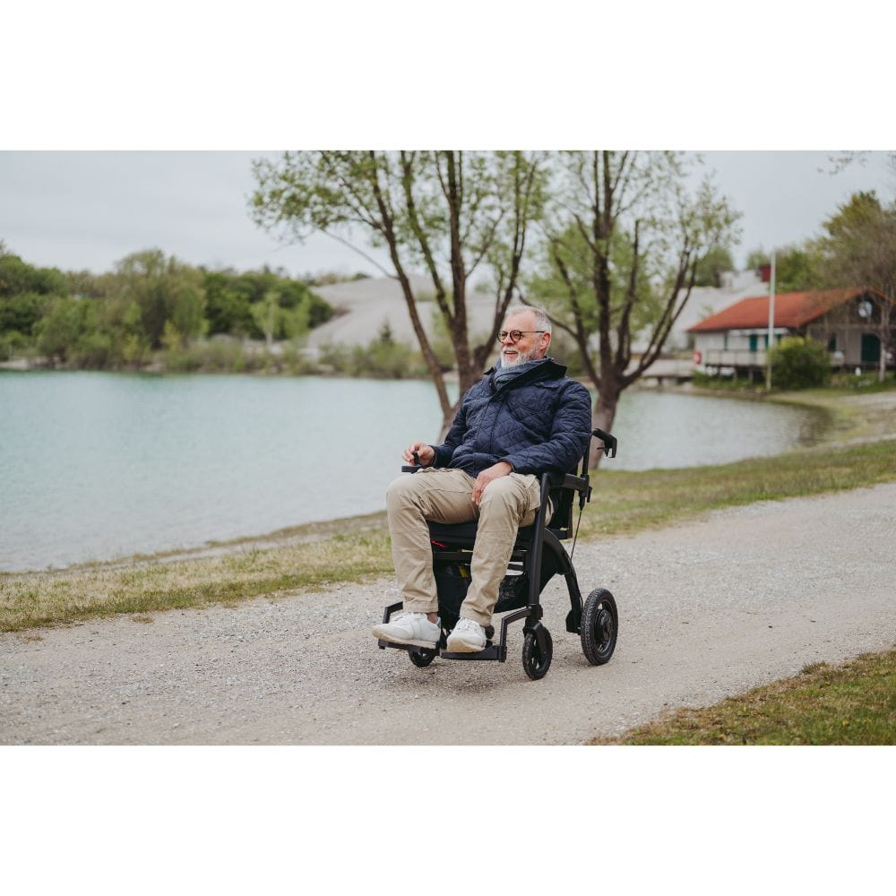 Rollz Motion Electric Wheelchair 2.0 Matt Black Lifestyle