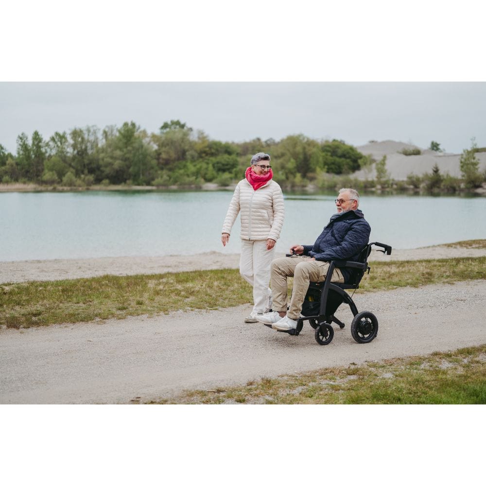 Rollz Motion Electric Wheelchair 2.0 Matt Black Lifestyle