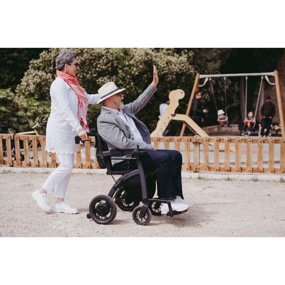Rollz Motion Electric Wheelchair 2.0 Matt Black Lifestyle