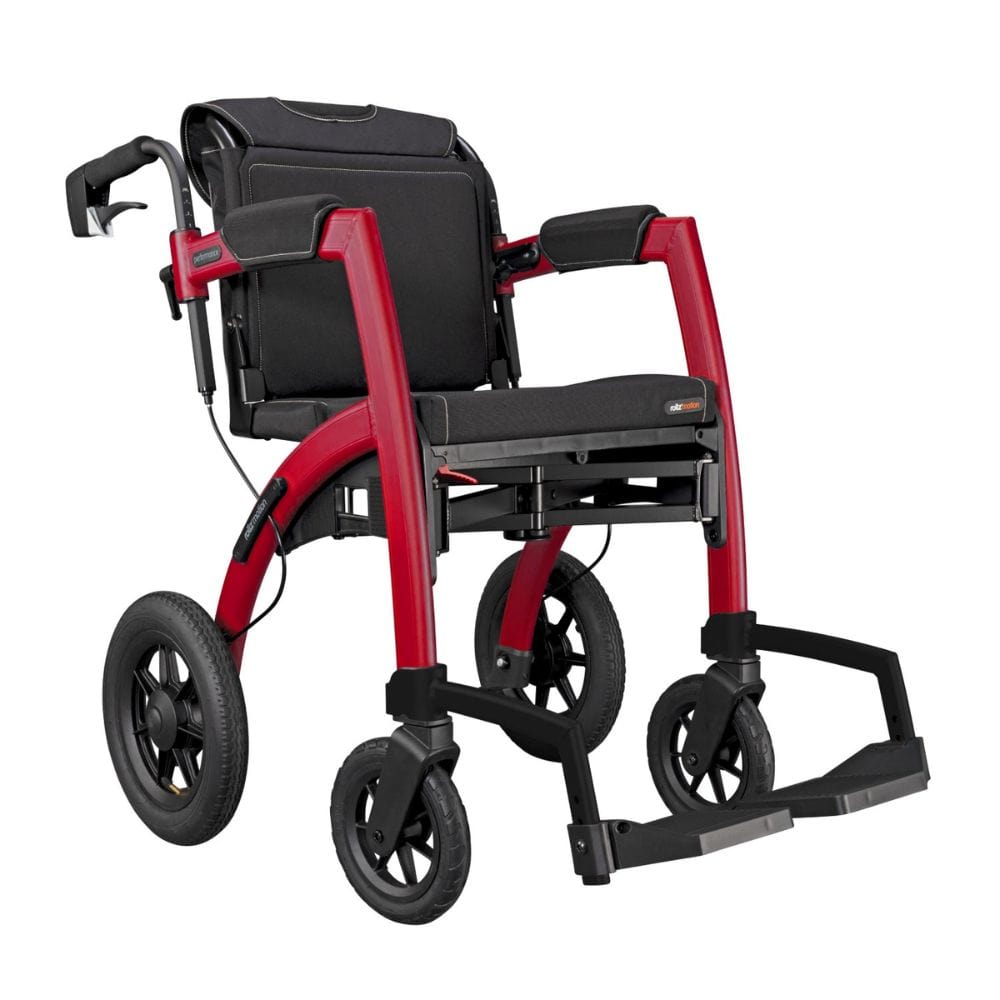 Rollz Motion Performance Walker-Wheelchair Combo Ruby Red