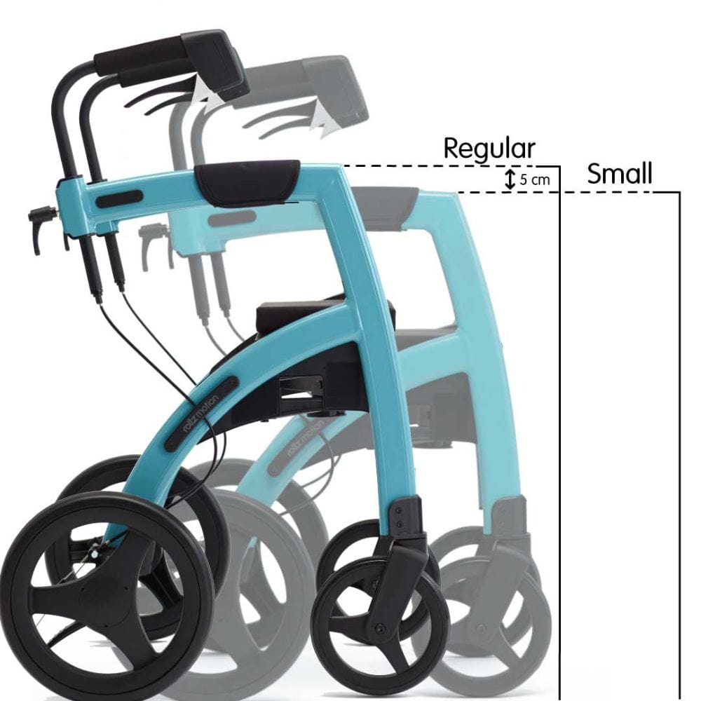 Rollz Motion Rollator Walker-Wheelchair Combo Island Blue Lifestyle 