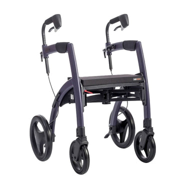 Rollz Motion Rollator Walker-Wheelchair Combo Dark Purple