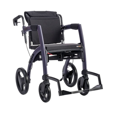 Rollz Motion Rollator Walker-Wheelchair Combo Dark Purple