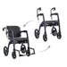 Rollz Motion Rollator Walker-Wheelchair Combo Dark Purple