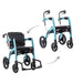 Rollz Motion Rollator Walker-Wheelchair Combo Island Blue