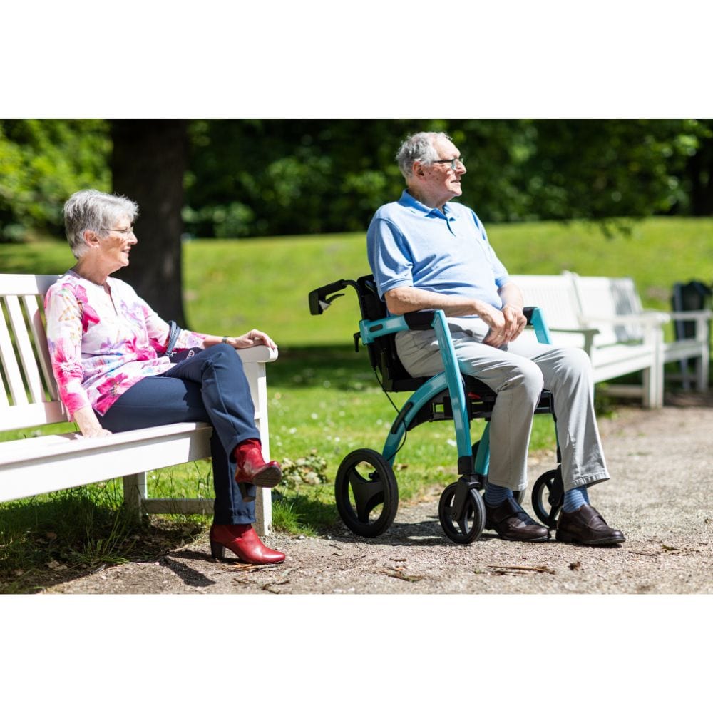 Rollz Motion Rollator Walker-Wheelchair Combo Lifestyle 