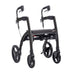 Rollz Motion Rollator Walker-Wheelchair Combo Matte Black