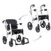 Rollz Motion Rollator Walker-Wheelchair Combo Pebble White