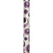 Pencil with purple circular pattern on a white background