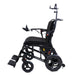 Black electric wheelchair on a white background