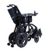 Black electric wheelchair on a white background