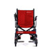 Red and black travel wheelchair on a white background