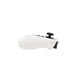 White gaming controller with black accents on a white background