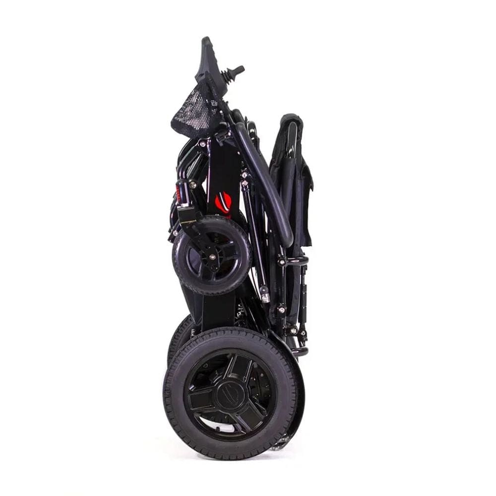 Foldable black scooter on a white background