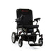 Black electric wheelchair with 'Travel Buddy' branding on a white background