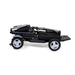 Black lawn mower on a white background