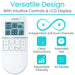 Vive electronic device with digital display and control buttons, labeled 'Versatile Design with Intuitive Controls & LCD Display'.