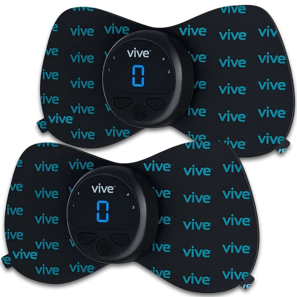 Vive electronic muscle stimulator pads on a white background
