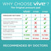 Comparison chart of Vive pressure pad features with other options on a teal background.
