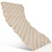 Beige quilted sleeping pad on a white background
