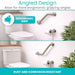 Bathroom setup with grab bars highlighting ergonomic grip and rust-corrosion resistance.