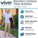 Vive Mobility Bariatric Carbon Fiber Rollator with features listed on a white background