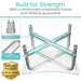 Stable stool with reinforced crossbrace frame and Vive Health lifetime guarantee badge on a white background