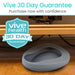 Gray product on a wooden surface with 'Vive Health' 30-day guarantee badge.