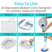 Step-by-step guide on how to use 24 disposable bedpan liners for sanitary, leakproof disposal.