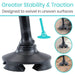 Patio umbrella base with swivel feature for stability on various surfaces