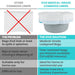 Comparison chart of other commode liners versus Vive medical-grade commode liners with a visual representation.
