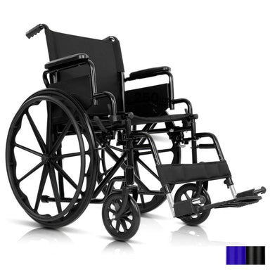 Black wheelchair on a white background