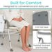 Foldable chair with EVA pad seat and padded backrest, designed for comfort and convenience.
