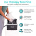 Ice therapy machine with features highlighted for pain relief and recovery, brand 'Vive' visible.