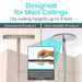 Ceiling mount product comparison with 'Vive Health' product highlighted.