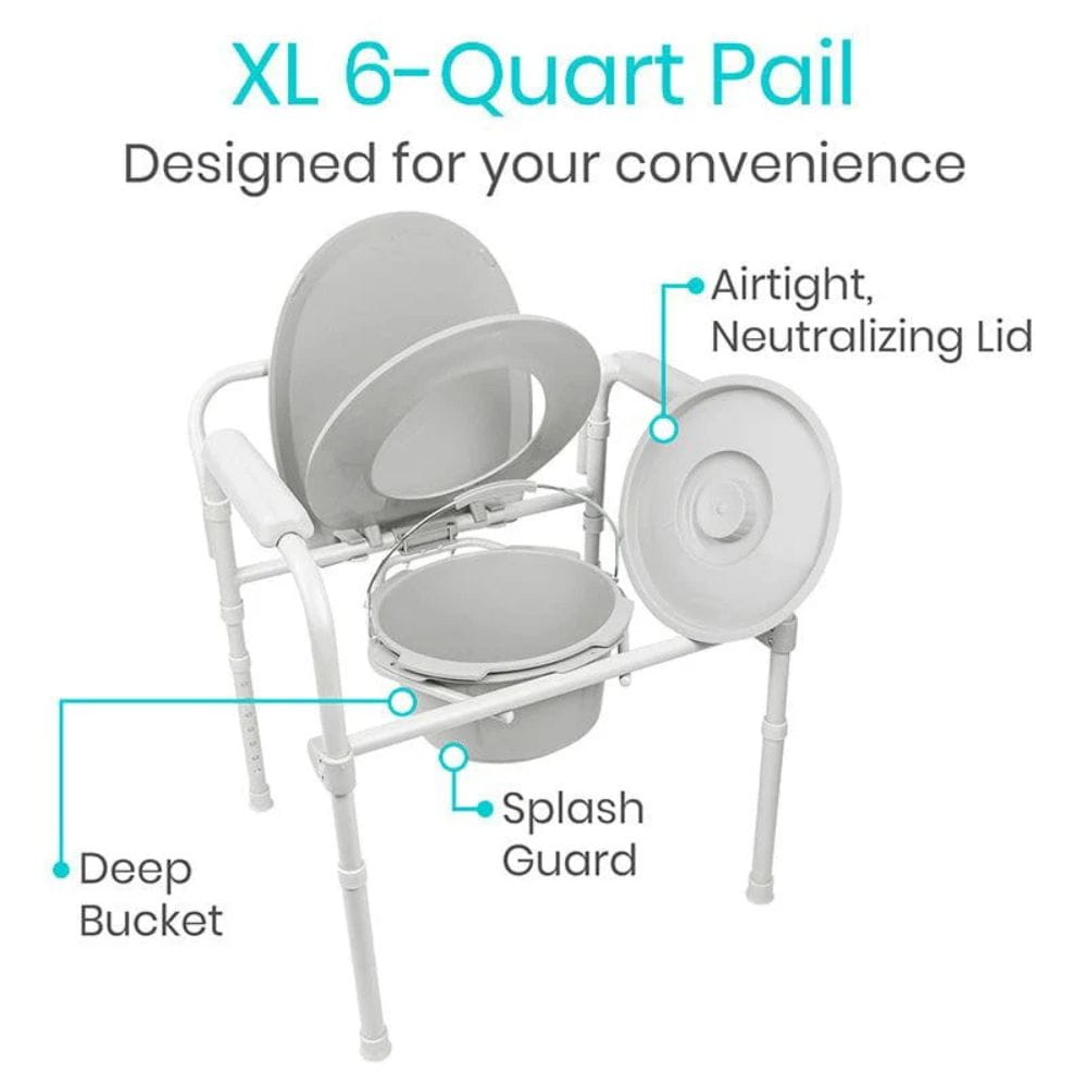 White XL 6-Quart Pail with features highlighted on a white background