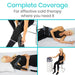 Product advertisement for cold therapy wrap with images of people using it.