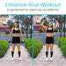 Woman exercising outdoors with text 'Enhance Your Workout' and 'Engineered for exercise excellence'.