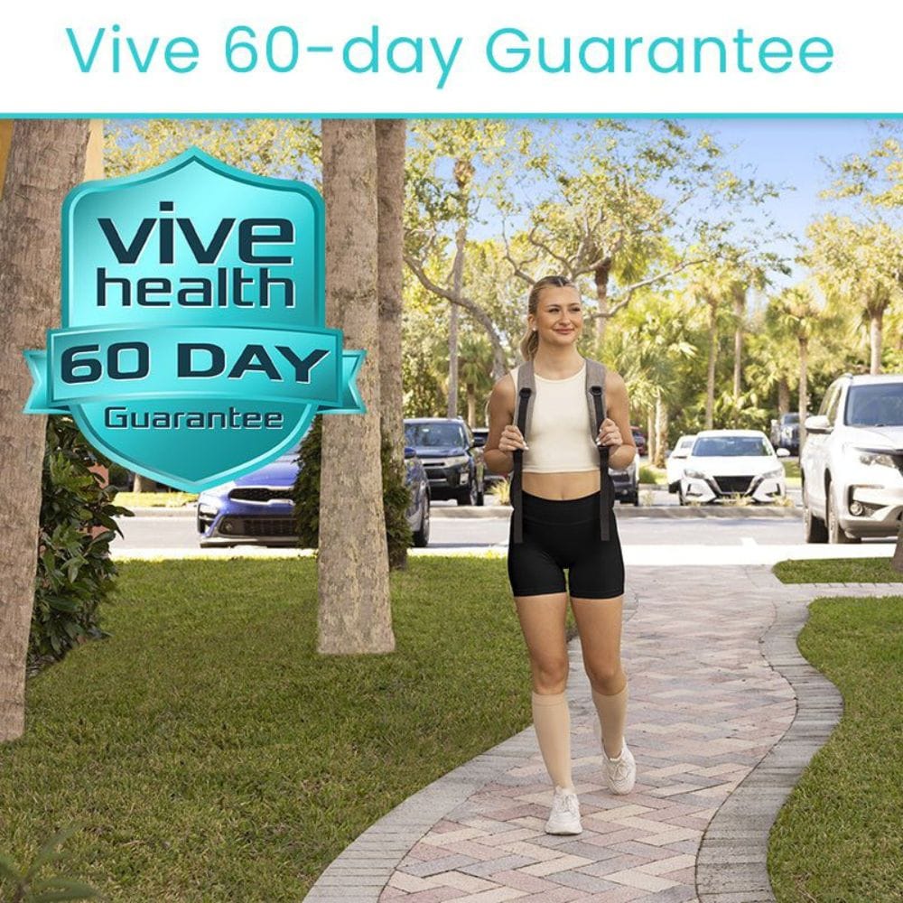 Vive Health Knee High Open Toe Graduated Compression Stockings 20-30mmHg